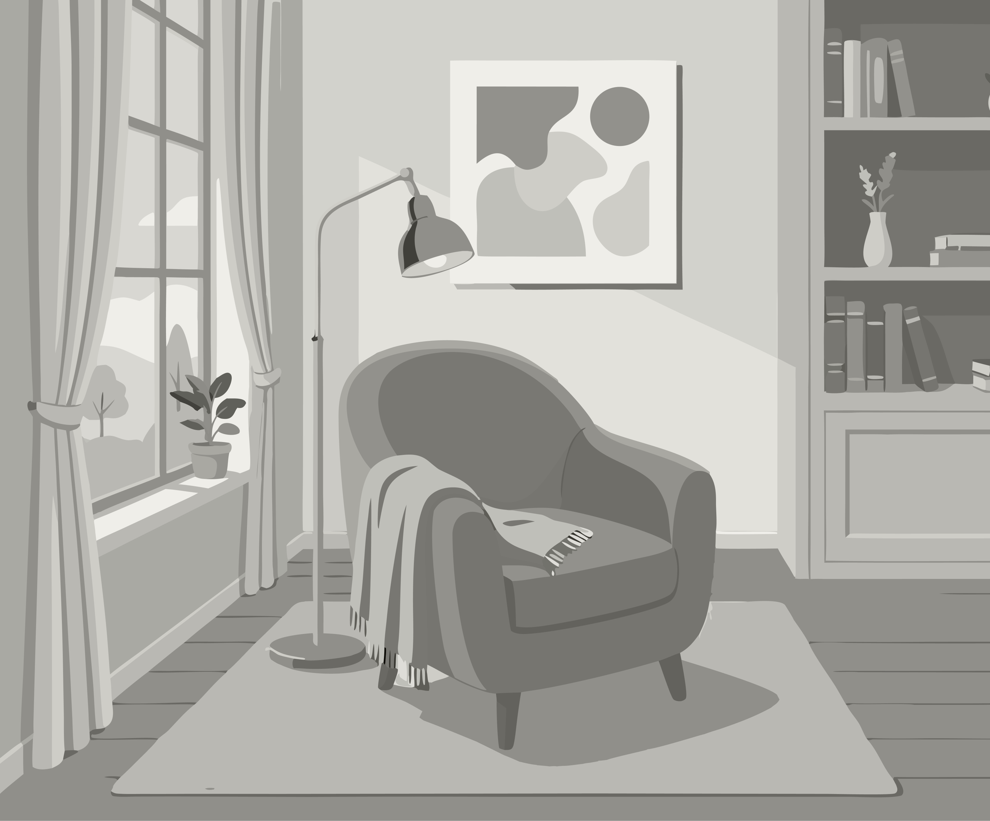 Kleines Doppel- oder Zweibettzimmer mit Landblick